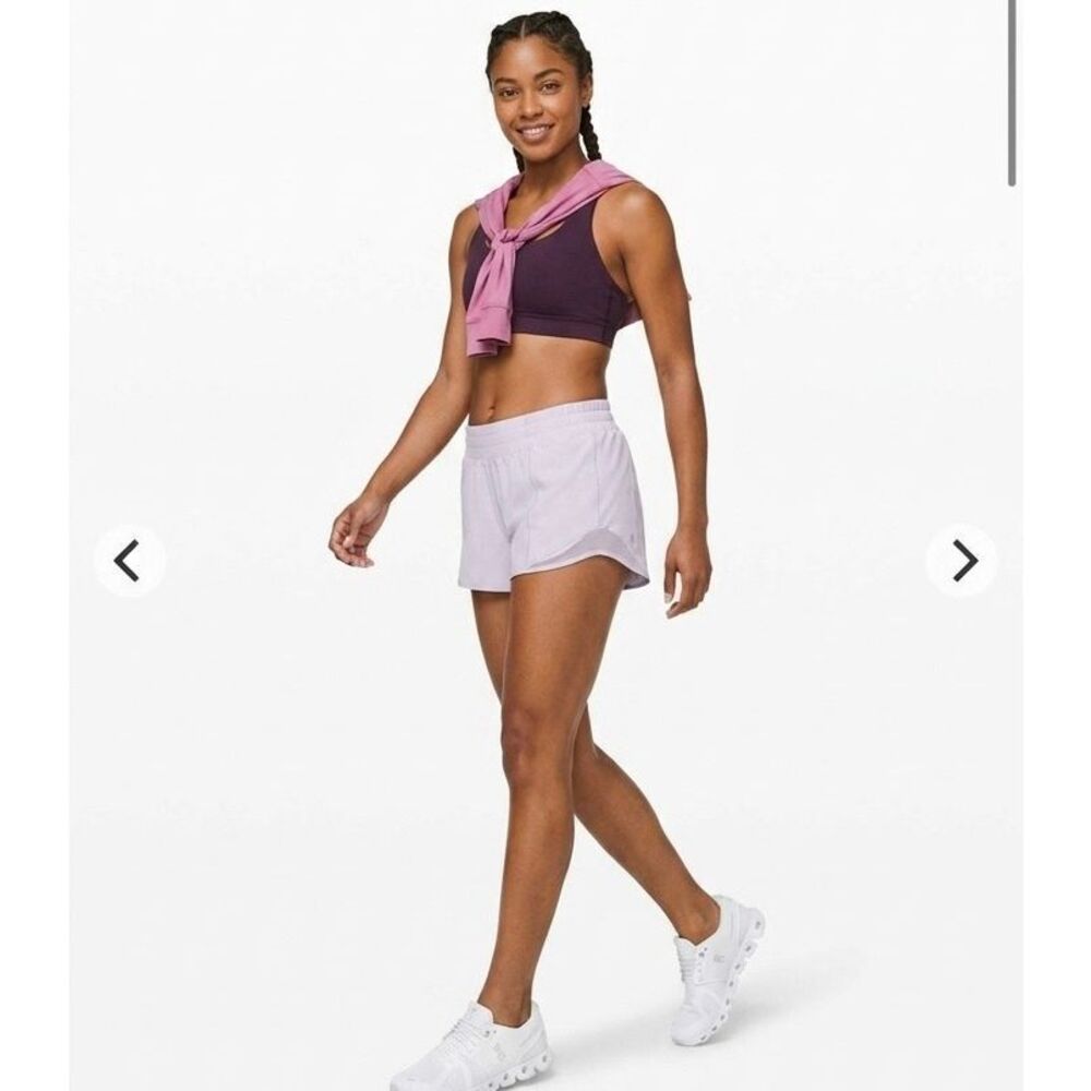 Lululemon Hotty Hot Short II 4" Size 10 Tall Faint Lavender Running Lined